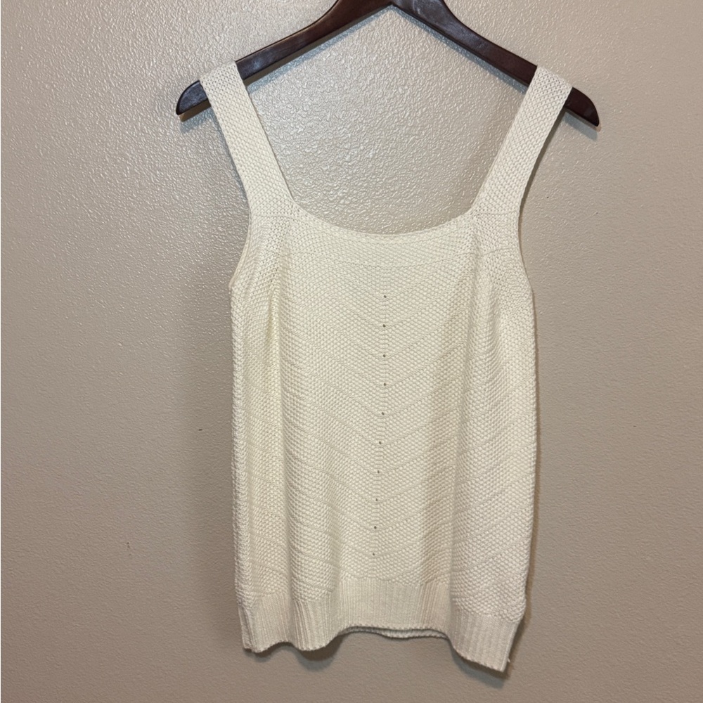 FRNCH Cream Textured Tank Top - Picture 1 of 8